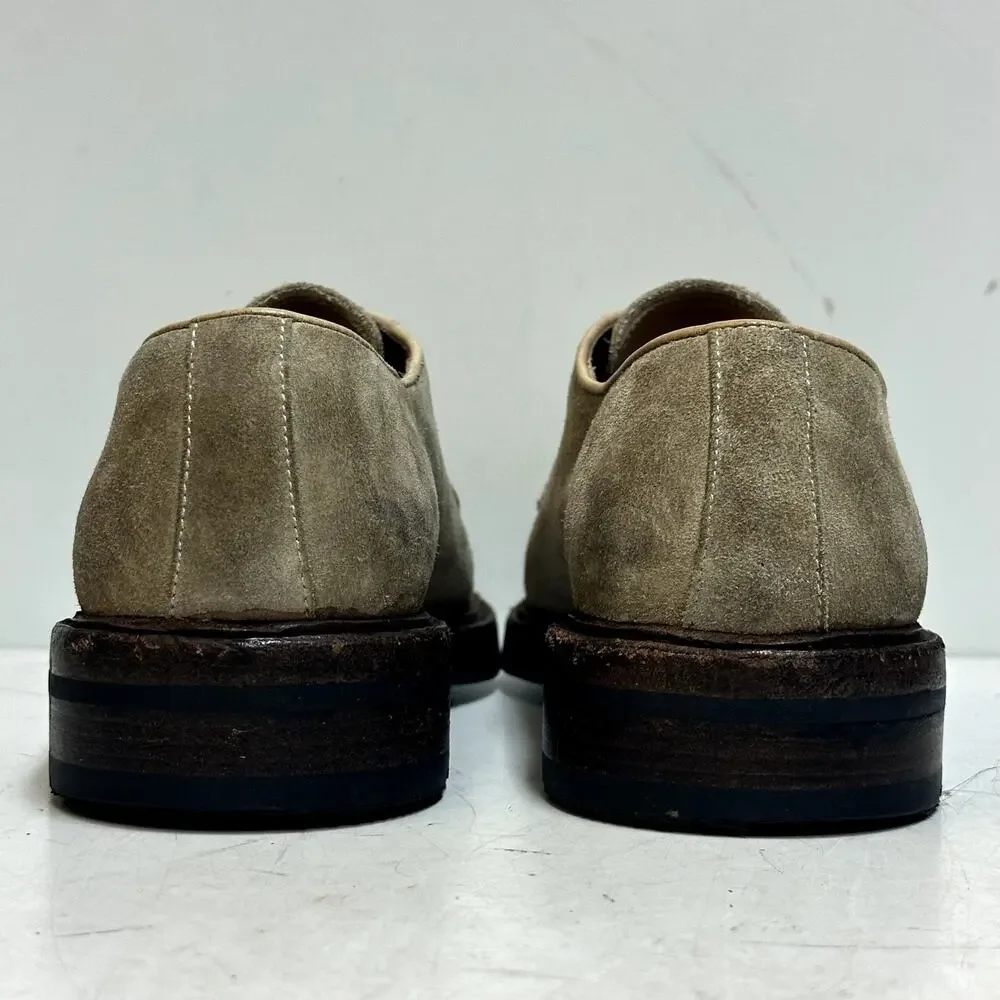 VGUC Ralph Lauren Purple Label Tan Suede Derby Ridgeway Sole Made in Italy 8 D